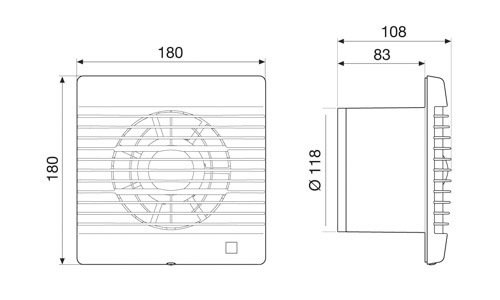 Накладной вентилятор Soler & Palau Decor 200C IVORY