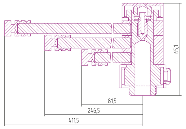 Вешалка Сунержа Веер-ДВ L 412 для водяныx полотенцесушителей