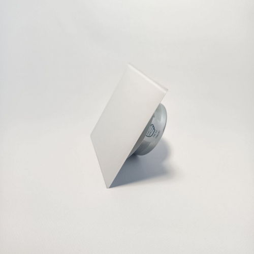 Анемостат со стеклянной внешней частью FOZA D 125 мм. Матовое стекло 260х260 мм. Цвет Белый RAL 9003